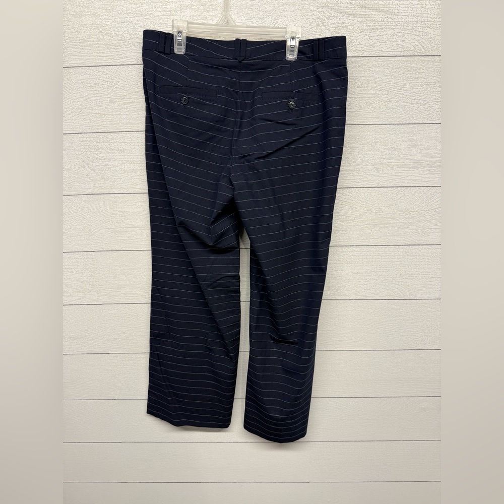 Banana Republic Logan Crop Wide Leg Navy with white stripes Pants size 6 - Picture 2 of 10